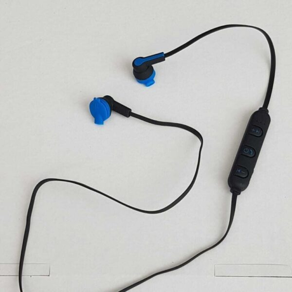 BLUETOOTH Neckband Headphones Earphone FOR Sports Gym Running BLACK & BLUE