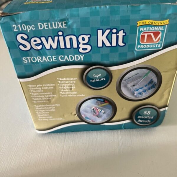 210 piece deluxe sewing kit with storage caddy