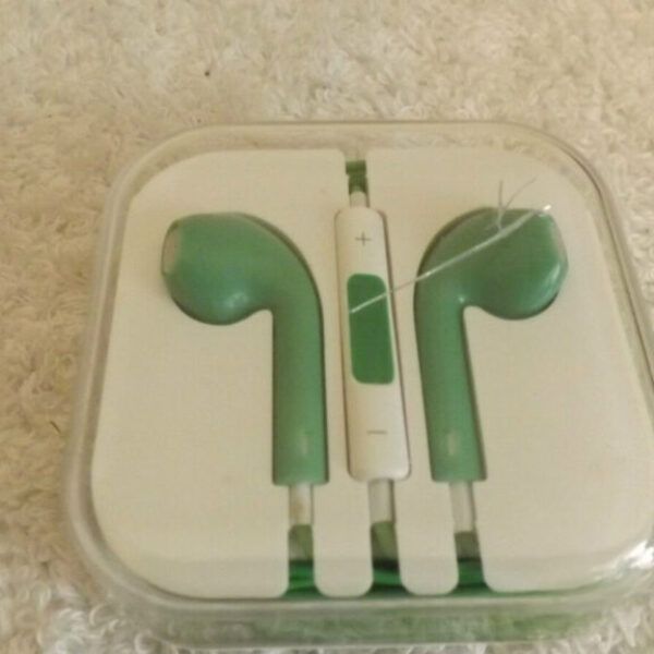Brand New In-ear Headphones WITH IN LINE MIC - Green
